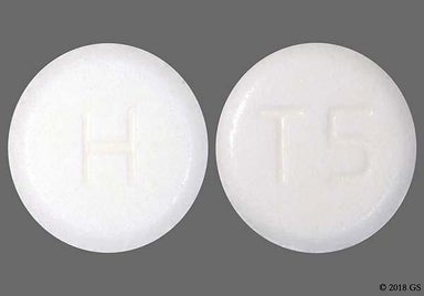White Round H And T5 - Tetrabenazine 12.5mg Tablet