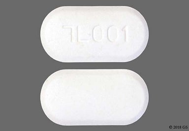 White Oblong LOGO 001 - Metformin Hydrochloride 500mg Extended-Release Tablet