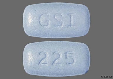 Blue Rectangular Gsi And 225 - Descovy 200mg-25mg Tablet