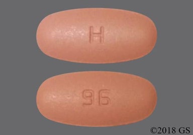 Pink Oval H And 96 - Valganciclovir 450mg Tablet