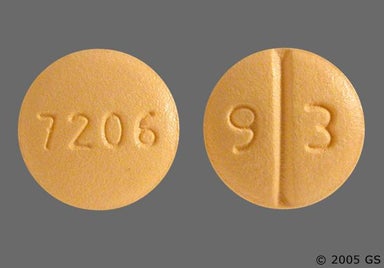 Yellow Round 7206 - Mirtazapine 15mg Tablet