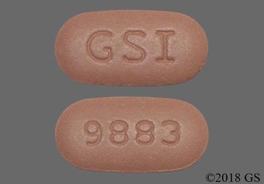 Brown Oblong 9883 - Biktarvy 50mg-200mg-25mg Tablet