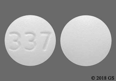 White Round 337 - Quetiapine Fumarate 50mg Tablet
