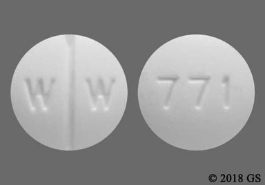 White Round W W And 771 - Isosorbide Dinitrate 10mg Tablet