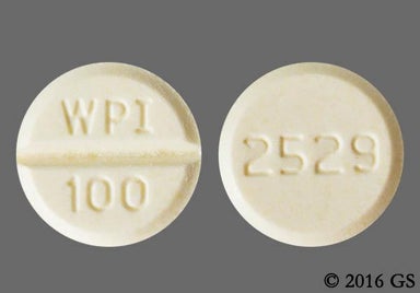 Yellow Round WPI 100 - Clozapine 100mg Tablet