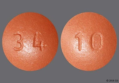 Red-Brown Round 34 And 10 - Felodipine 10mg Extended-Release Tablet