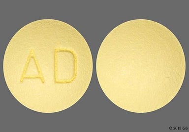 Yellow Round Ad - Spironolactone 25mg Tablet