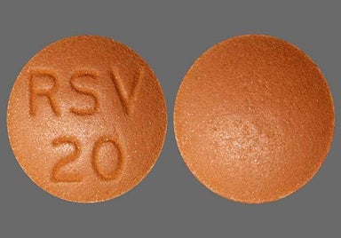 Brown Round Rsv 20 - Rosuvastatin Calcium 20mg Tablet