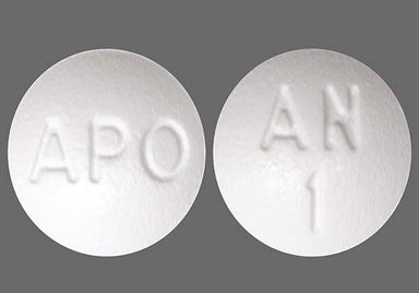 White Round Apo And An 1 - Anastrozole 1mg Tablet
