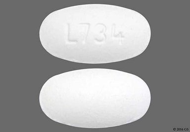 White Oval L734 - CVS Nicotine Polacrilex 2mg Lozenge (Mint)