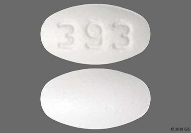 White Oval 393 - Raloxifene Hydrochloride 60mg Tablet