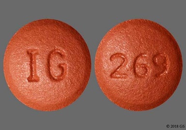 Brown Round 269 - Quinapril Hydrochloride 20mg Tablet