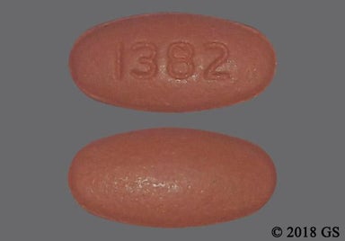 Red Oval 1382 - Olmesartan Medoxomil/Amlodipine/Hydrochlorothiazide 40mg-10mg-25mg Tablet