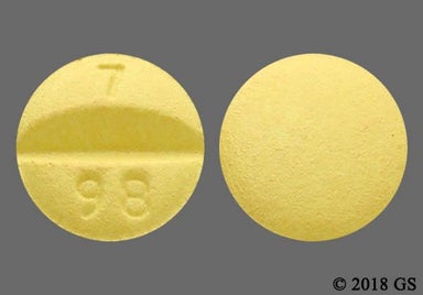 Yellow Round 7 98 - Labetalol Hydrochloride 100mg Tablet