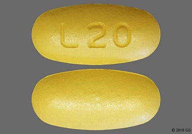 Yellow Oval L 20 - Valsartan and Hydrochlorothiazide 320mg-25mg Tablet