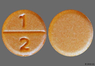 Orange Round 1 2 - Clonazepam 0.5mg Tablet