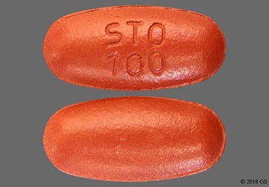 Red-Brown Oval Sto 100 - Carbidopa/Levodopa/Entacapone 25mg-100mg-200mg Tablet