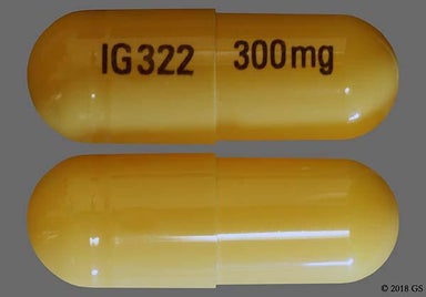 Yellow Capsule 300 mg IG322 - Gabapentin 300mg Capsule