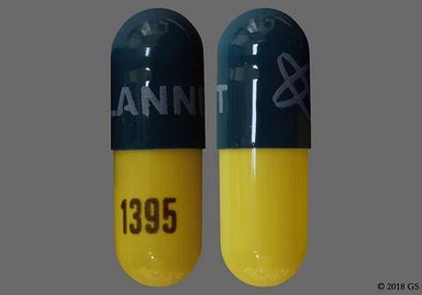 Green, Yellow Capsule LOGO LANNETT 1395 - Loxapine Succinate 10mg Capsule