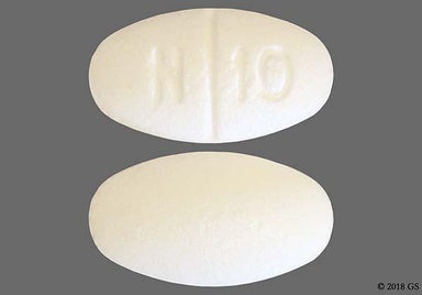 White Oval N 10 - Benztropine Mesylate 1mg Tablet