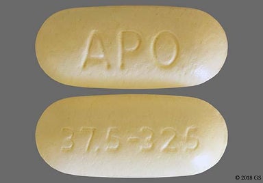 Yellow Oblong 37.5-325 And Apo - Tramadol Hydrochloride/Acetaminophen 37.5mg-325mg Tablet