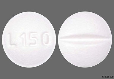White Round L150 - Metoprolol Tartrate 25mg Tablet