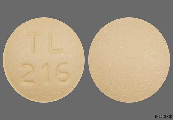 Brown Round Tl 216 - Spironolactone 25mg Tablet