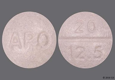 Purple Round 20 12.5 And Apo - Benazepril Hydrochloride/Hydrochlorothiazide 20mg-12.5mg Tablet