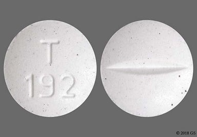Blue Round T 192 - Oxycodone Hydrochloride/Acetaminophen 5mg-325mg Tablet