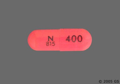 Red Capsule N 815 400 - Tolmetin Sodium 400mg Capsule