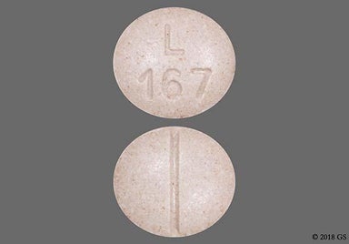 Tan Oval L 167 - Clonidine Hydrochloride 0.1mg Tablet