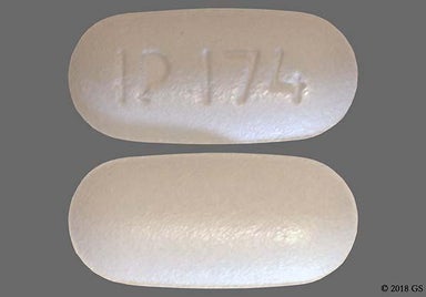 Gray Oblong IP 174 - Memantine Hydrochloride 10mg Tablet