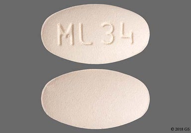 Peach Oval Ml 34 - Irbesartan/Hydrochlorothiazide 150mg-12.5mg Tablet