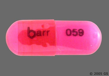 Pink Barr 059 - Diphenhydramine Hydrochloride 50mg Capsule