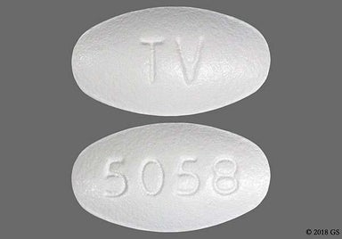 White Oval 5058 And Tv - Atorvastatin Calcium 40mg Tablet