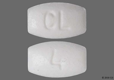 White Modified rectangle CL - Nitroglycerin 0.4mg Sublingual Tablet