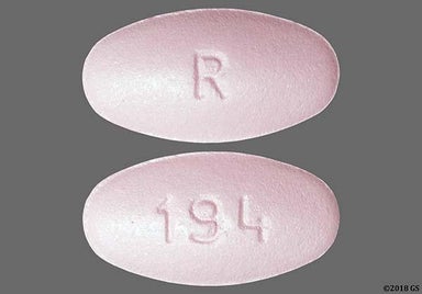 Pink Oval R And 194 - Fexofenadine Hydrochloride 180mg Tablet