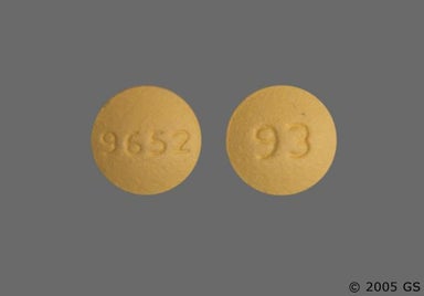 Yellow Round 9652 - Prochlorperazine Maleate 10mg Tablet