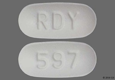 Gray Oblong 597 And Rdy - Memantine Hydrochloride 10mg Tablet