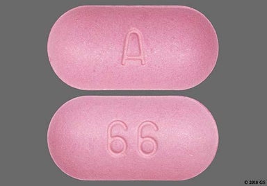 Pink Oblong A And 66 - Amoxicillin 500mg Tablet