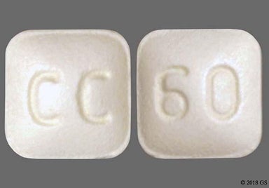 Yellow Square 60 And Cc - Famotidine 20mg Tablet