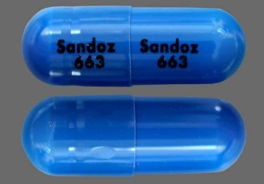 Blue Capsule Sandoz 663 Sandoz 663 - Cefdinir 300mg Capsule