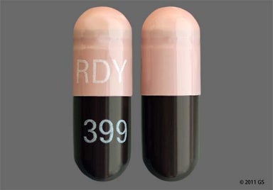 Black, Pink Capsule RDY 399 - Lansoprazole 30mg Delayed-Release Capsule