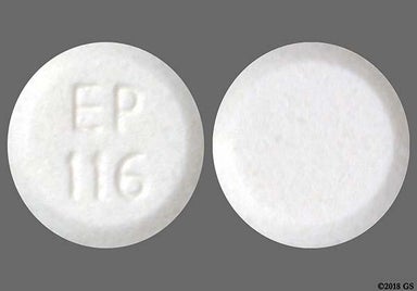 White Round EP 116 - Furosemide 20mg Tablet