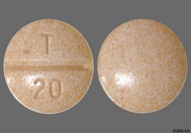Peach Round T 20 - Enalapril Maleate 20mg Tablet