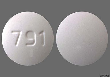 White Round 791 - Acyclovir 400mg Tablet
