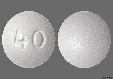 White Round 40 - Atorvastatin Calcium 40mg Tablet