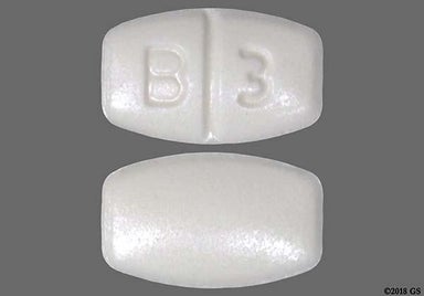 White Rectangular B 3 - Buspirone Hydrochloride 10mg Tablet