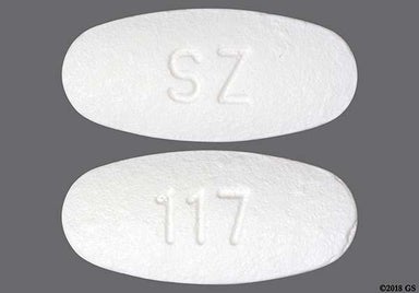 White Oval 117 - Carvedilol 25mg Tablet