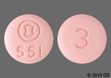 Red Round LOGO 551 - Mulpleta 3mg Tablet
